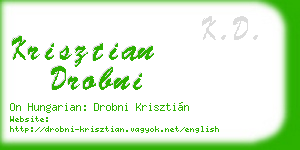 krisztian drobni business card